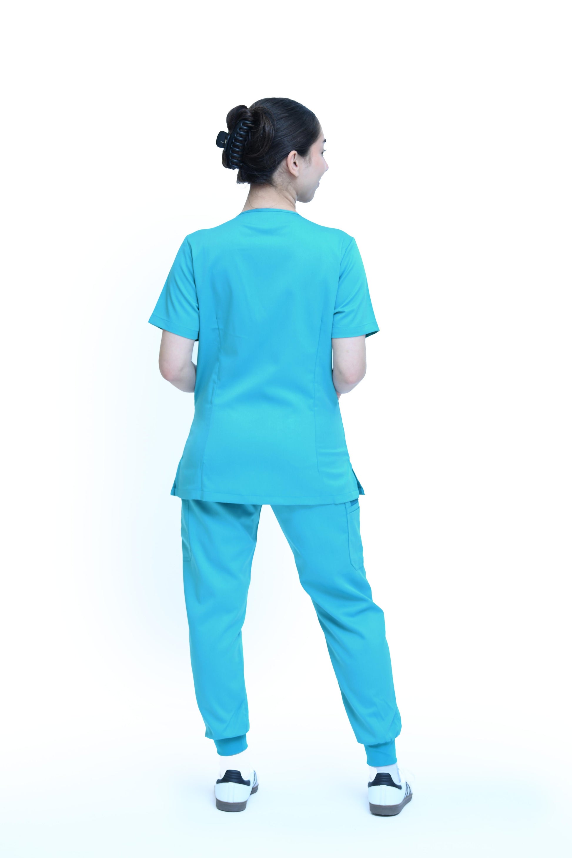Jogger scrub set for women teal blue